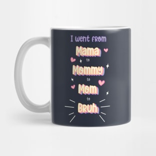 I went from mama to mommy to mom to bruh Mug